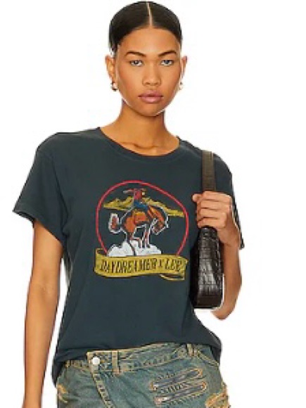 Daydreamer X Lee Black Graphic Tee With Rodeo Scene